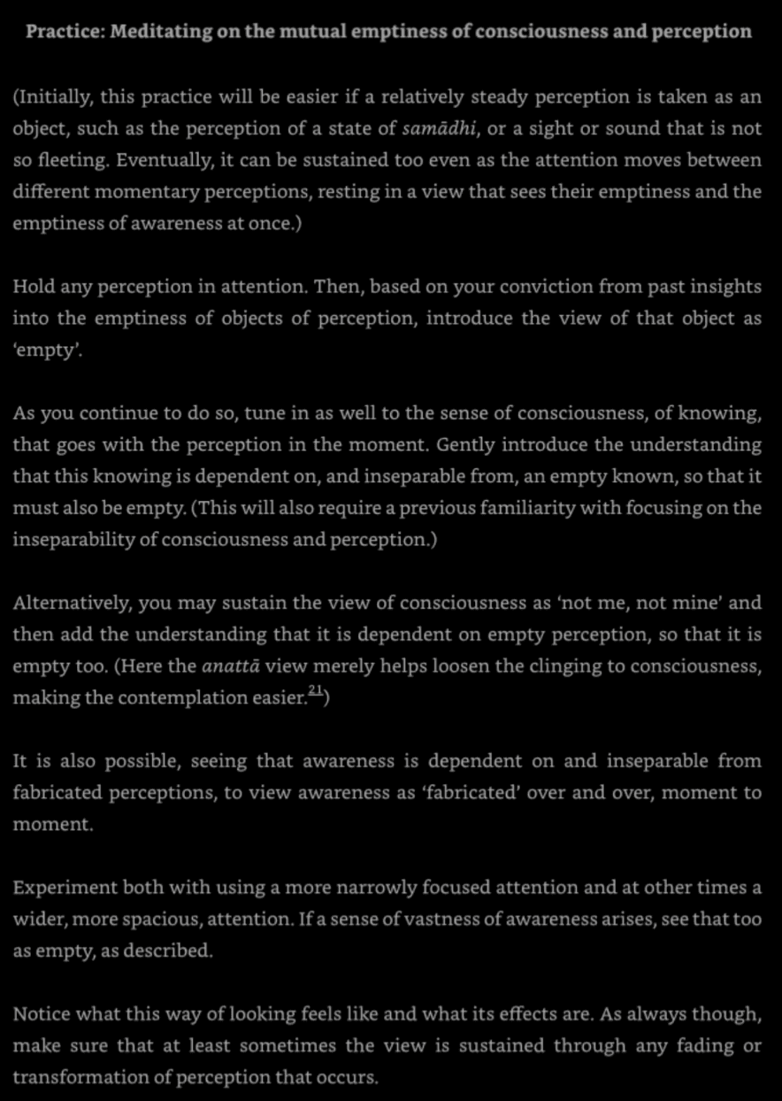 Guided meditation on emptiness of consciousness