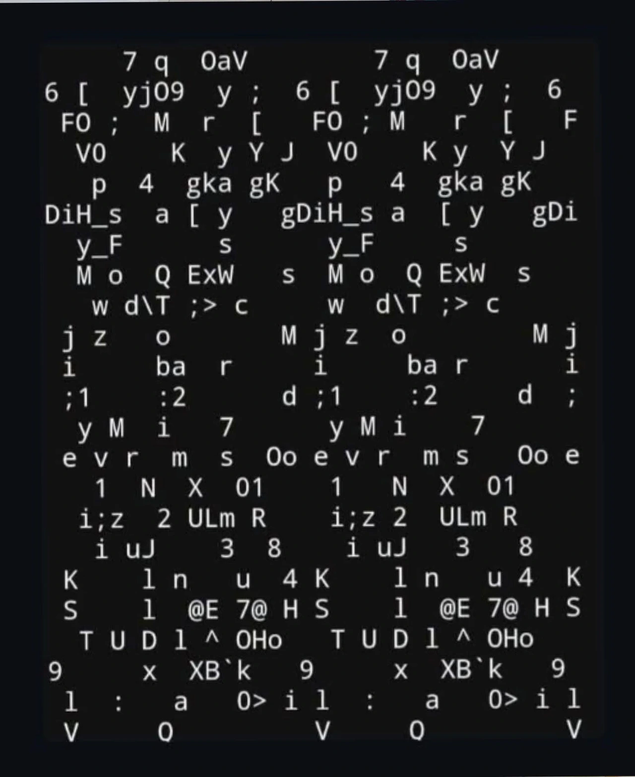 Autostereogram hiding a password
